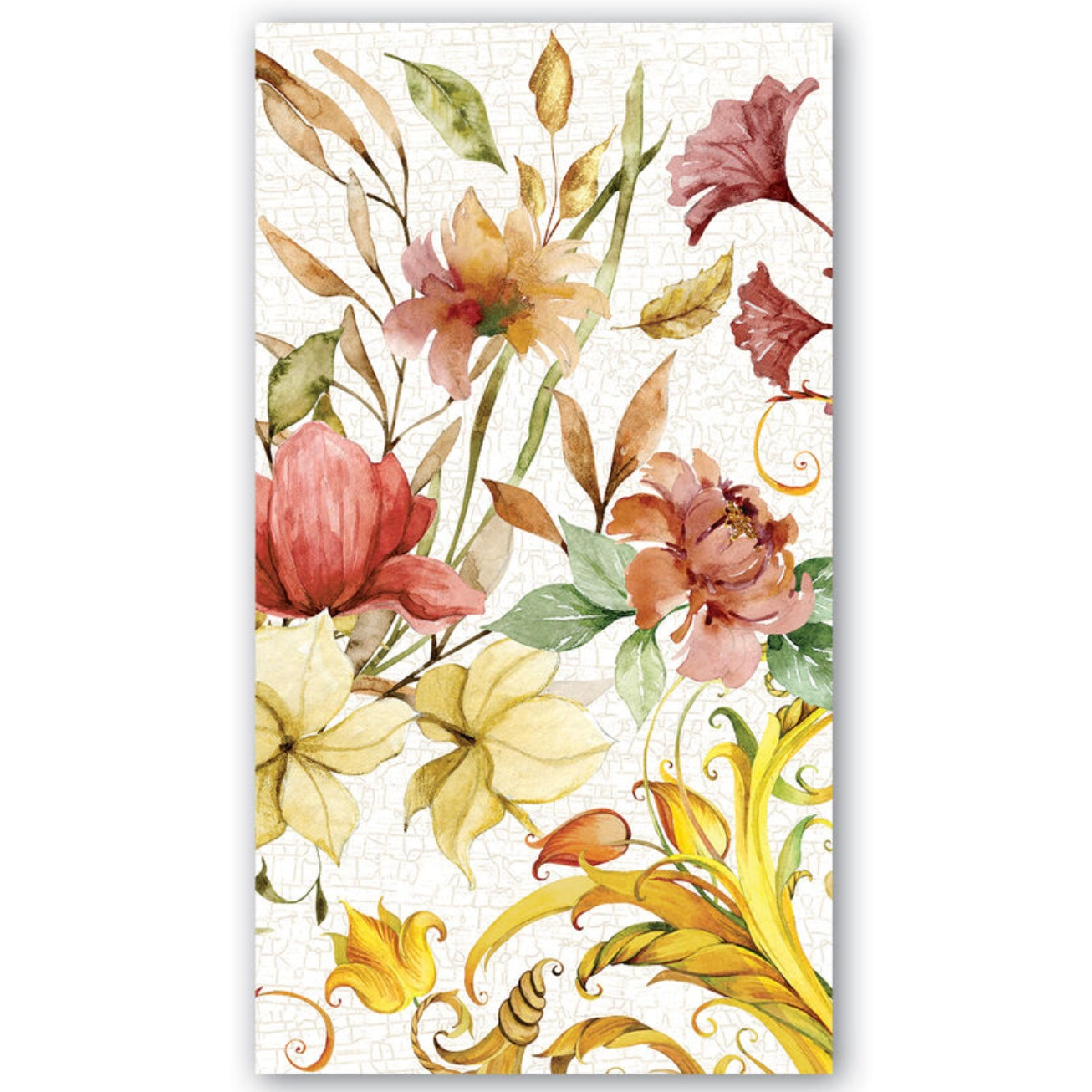 Fall Leaves & Flowers Hostess Napkins