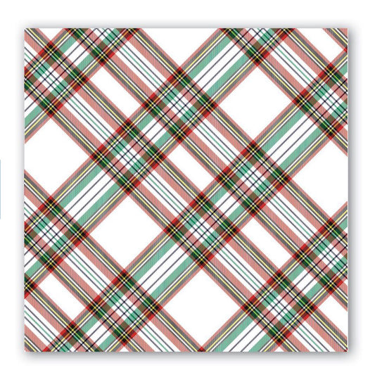 Vintage Plaid Luncheon Napkins
